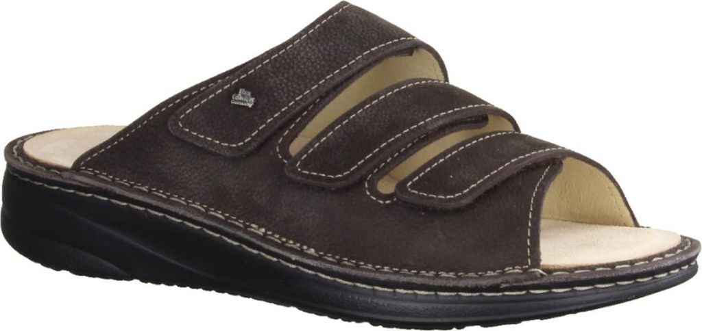 Finn Comfort Pantolette 1702-390519, Nubukleder, Braun, Extra weiches Fußbett zum Wechseln 44