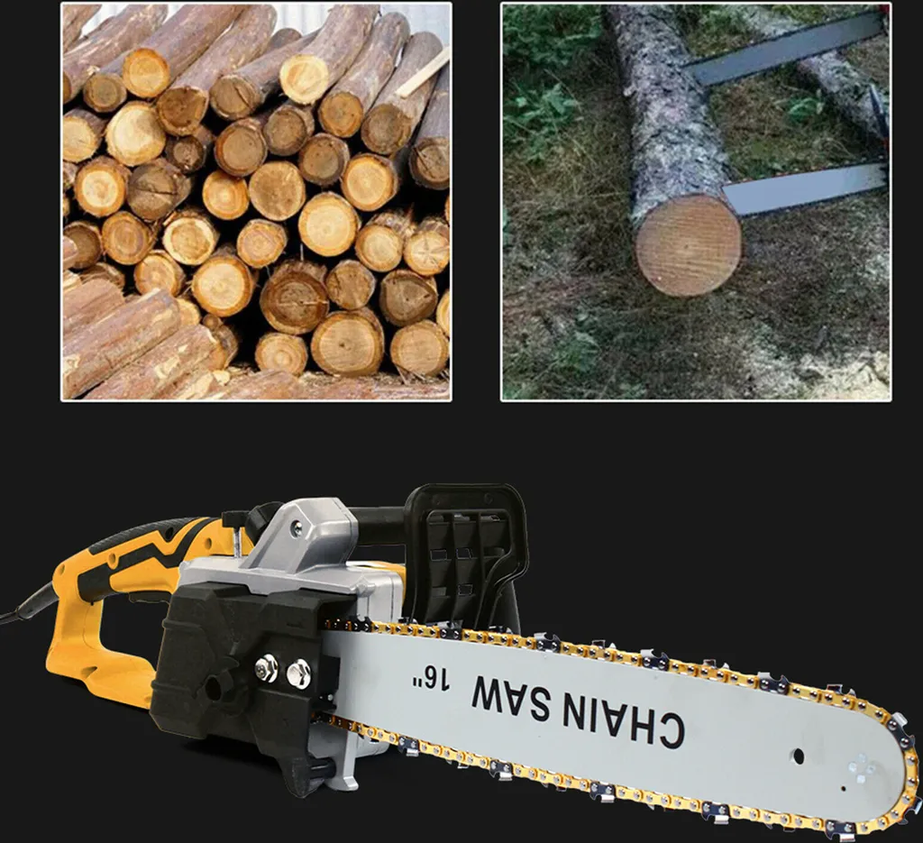 Tronçonneuse électrique pour bois de chauffage et entretien des arbres