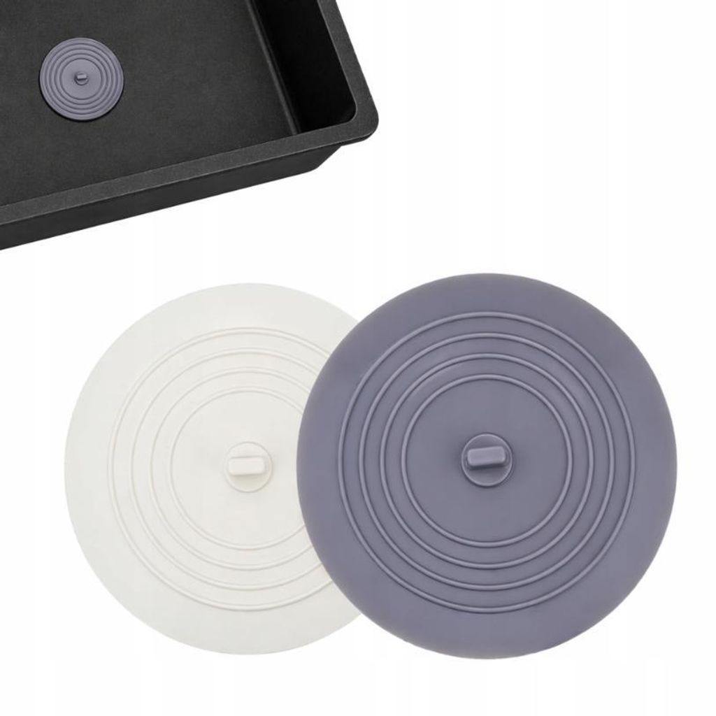 2x Universal Silikon Ablaufstopfen für Waschbecken, Spüle und Dusche – flexibler Abflussstöpsel Set