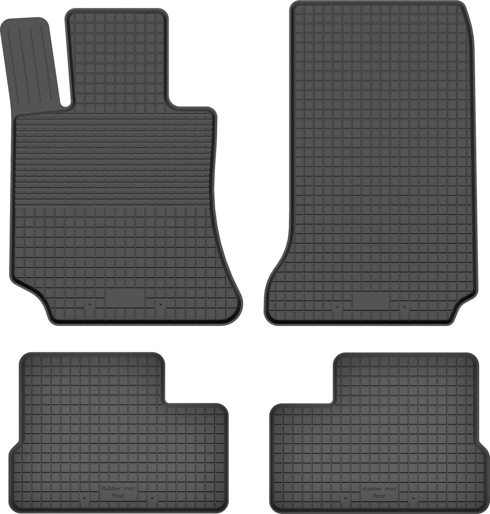 Gummifußmatten 4er Set, universell für: Mercedes C W204 Limousine, Kombi, Coupé (2007-2014)