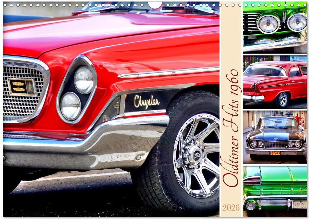 Oldtimer Hits 1960 (Wandkalender 2026 DIN A3 quer), CALVENDO Monatskalender