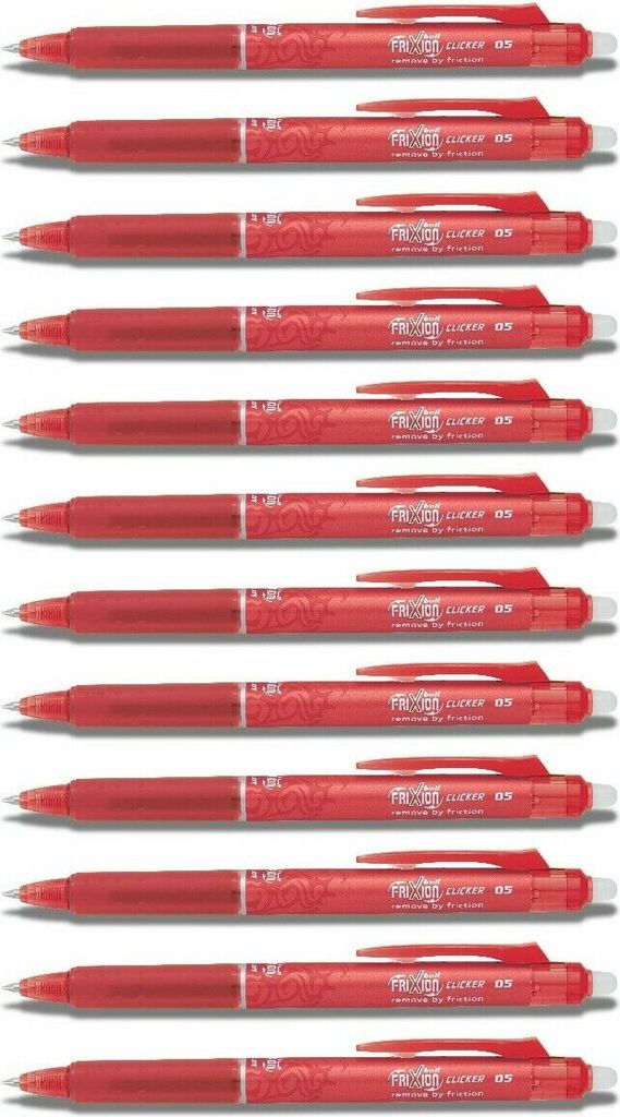 Pilot Frixion Clicker 0.5 Tintenroller rot 12er-Set