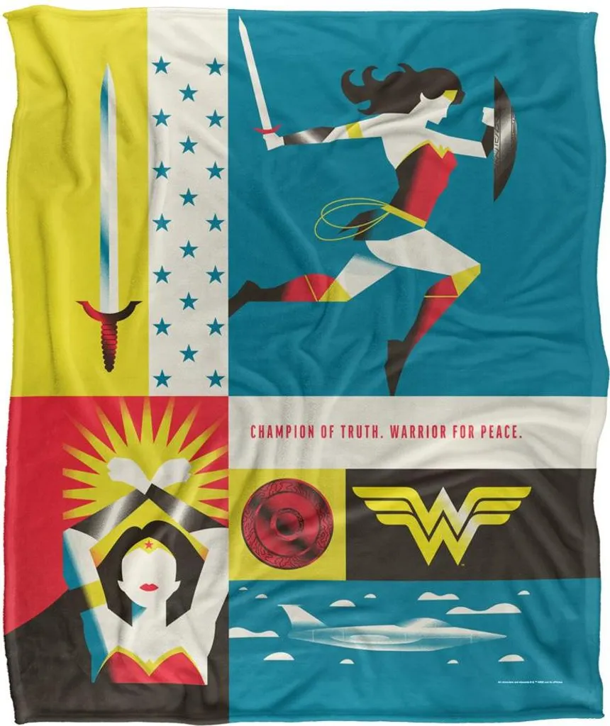 Plaid Wonder Woman Couverture Douillette Supersoft Multicolore TV23698