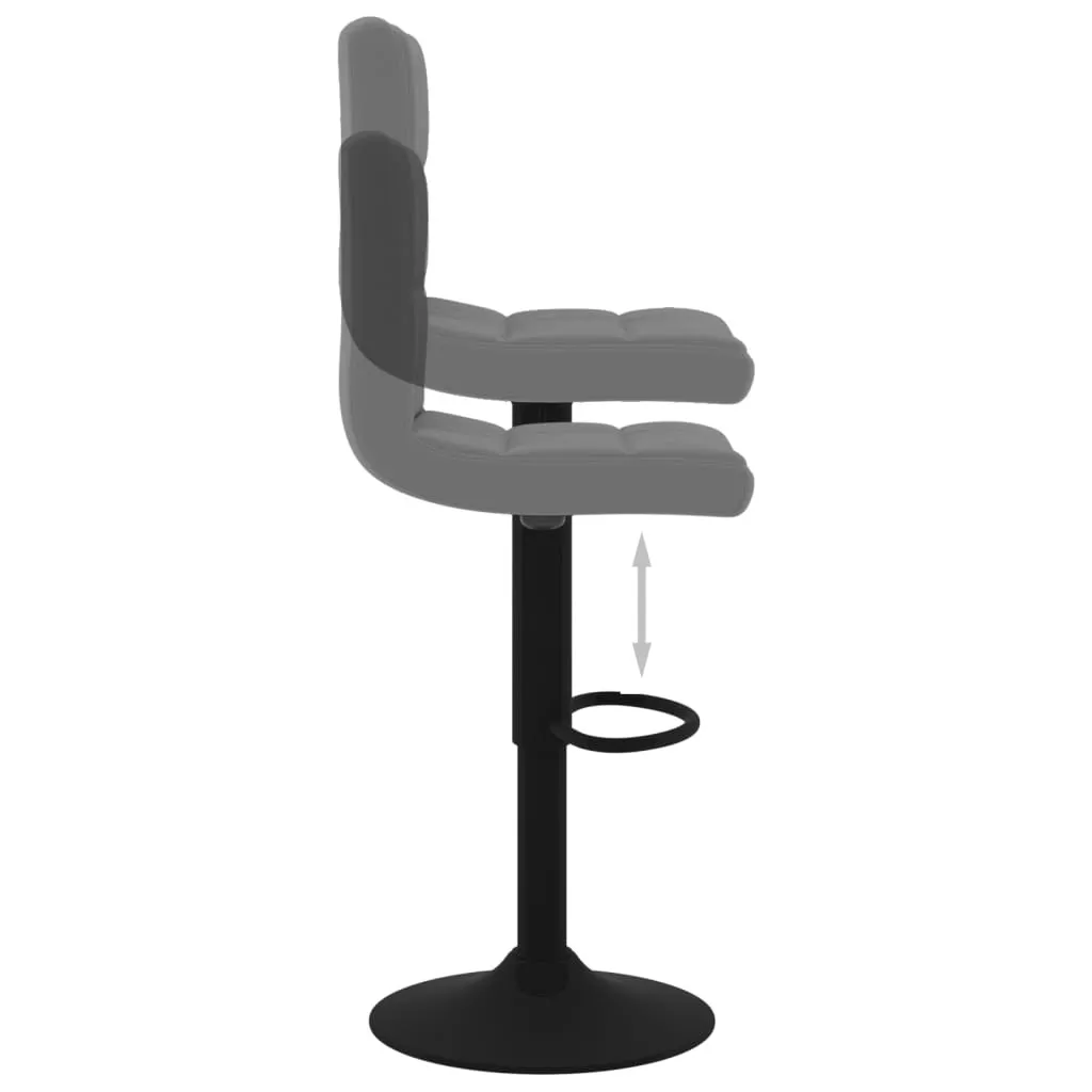 vidaXL Sgabello da bar 2 pezzi. Velluto grigio scuro - 7