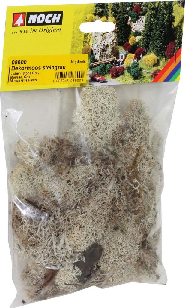 NOCH 08600 - G,0,H0,H0E,H0M,TT,N,Z Dekormoos, steingrau, 35 g