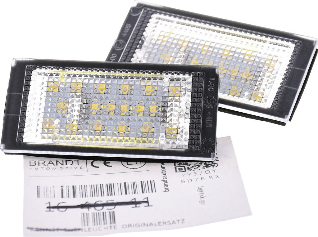 BRANDT AUTOMOTIVE Kennzeichenleuchten LED kompatibel mit Bmw E46 vor Facelift Coupe auch M3 1998-2003 Kennzeichenbeleuchtung