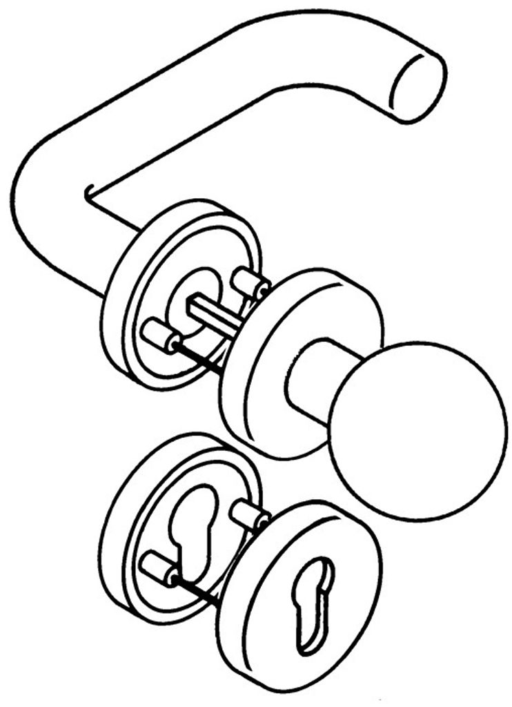 Hewi Rozet-deurgarnituur 111R / 123.23R / 305...R / 306.23 Productafbeelding 
