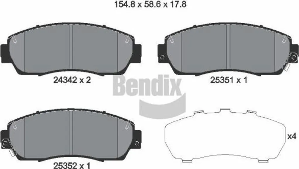 Plaquettes de frein Honda CR-V et Odyssey BENDIX pour sécurité familiale