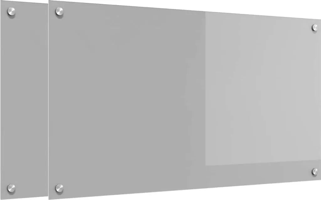 Alzatina Vetro Temperato Grigio Chiaro 90x50 cm - Facile Pulizia
