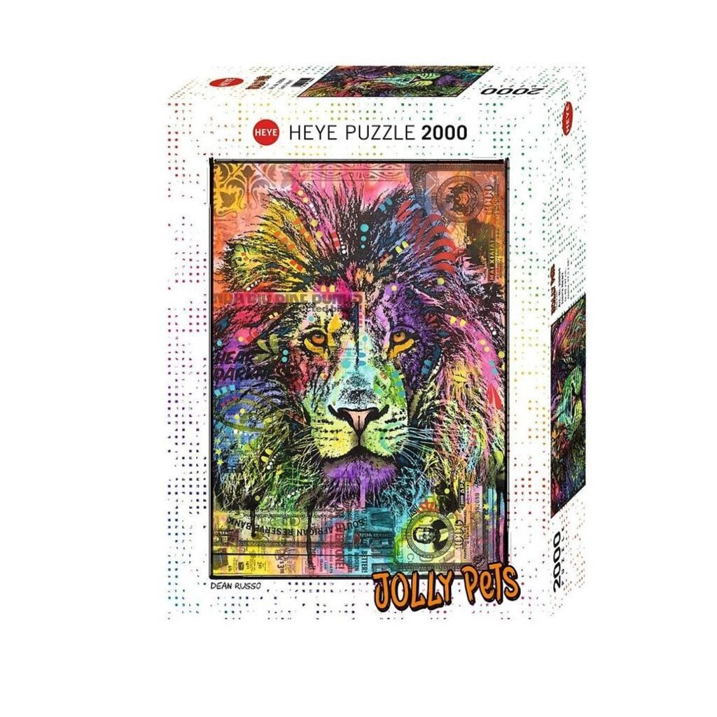 Heye Puzzle 'Lion's Heart' Von Dean Russo – 1000 Teile, Knallbunte Kunst, Für Erwachsene