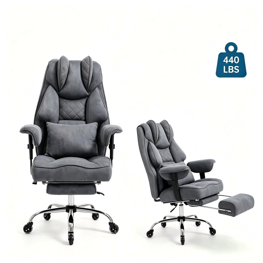 HAPPYHOME XXL Ergonomischer gamingstuhl  mit Fußstütze, Produktbild 
