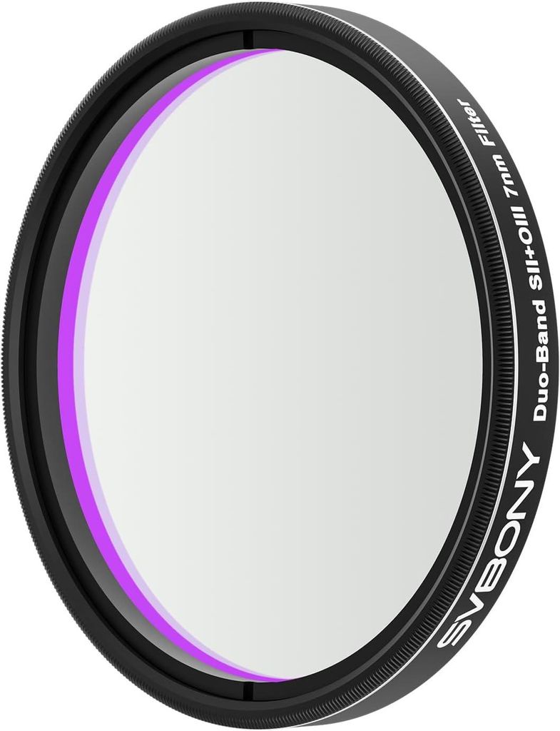 Svbony SV220 Teleskopfilter, SII & OIII, 7 nm Dualband 2" Nebel Filter, Ermöglicht Vollbild-Bildgebung, OD5 Cut Off Tiefen, zur Emissionsnebeln