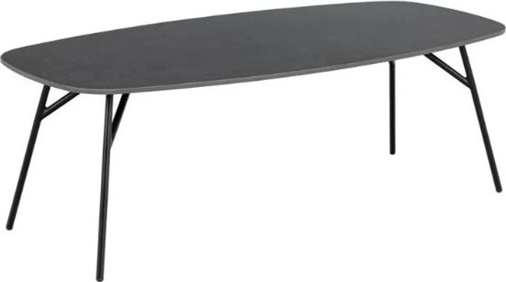 Table basse Caracas noire facile à monter et résistante aux rayures