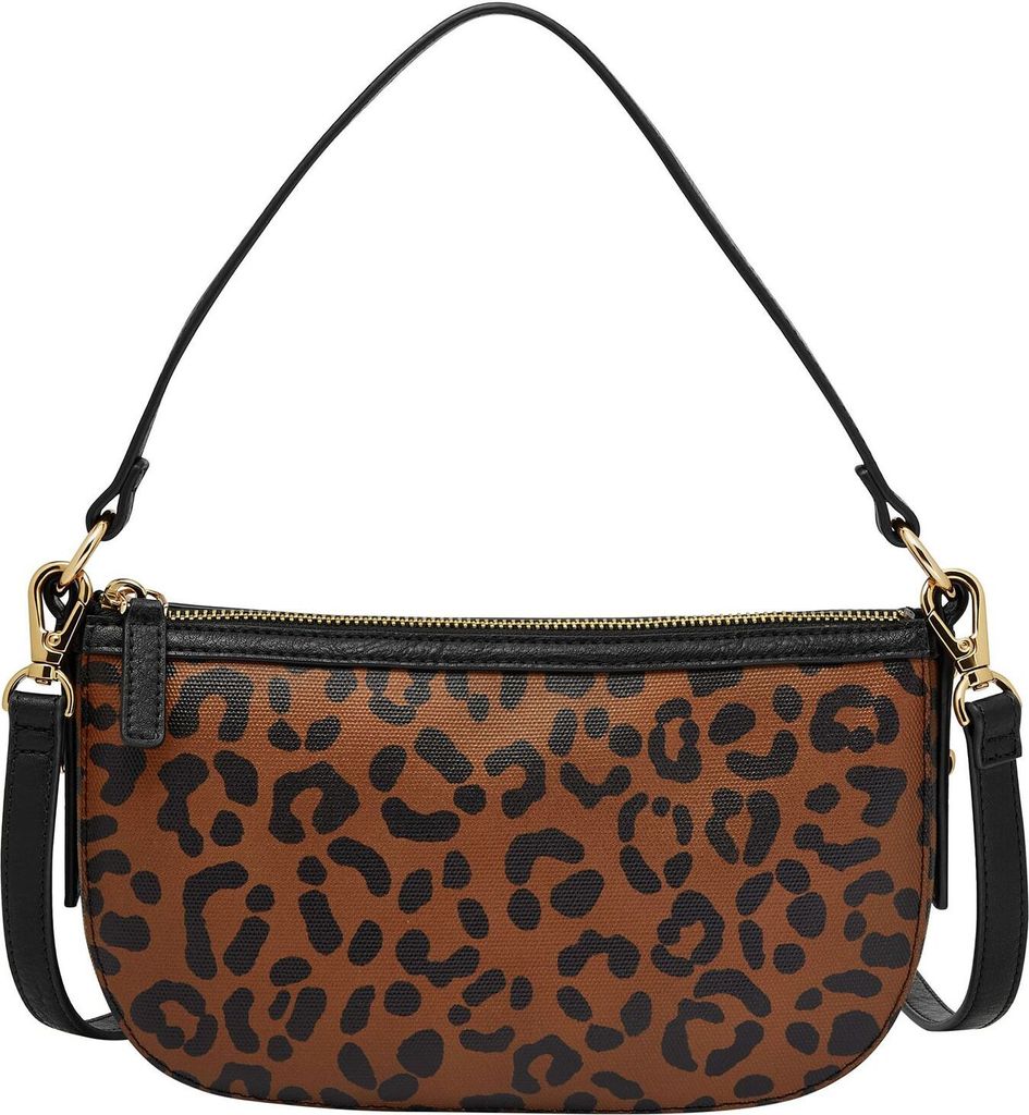 FOSSIL Umhängetasche Schultertasche Jolie Small Crossbody Leopard braun