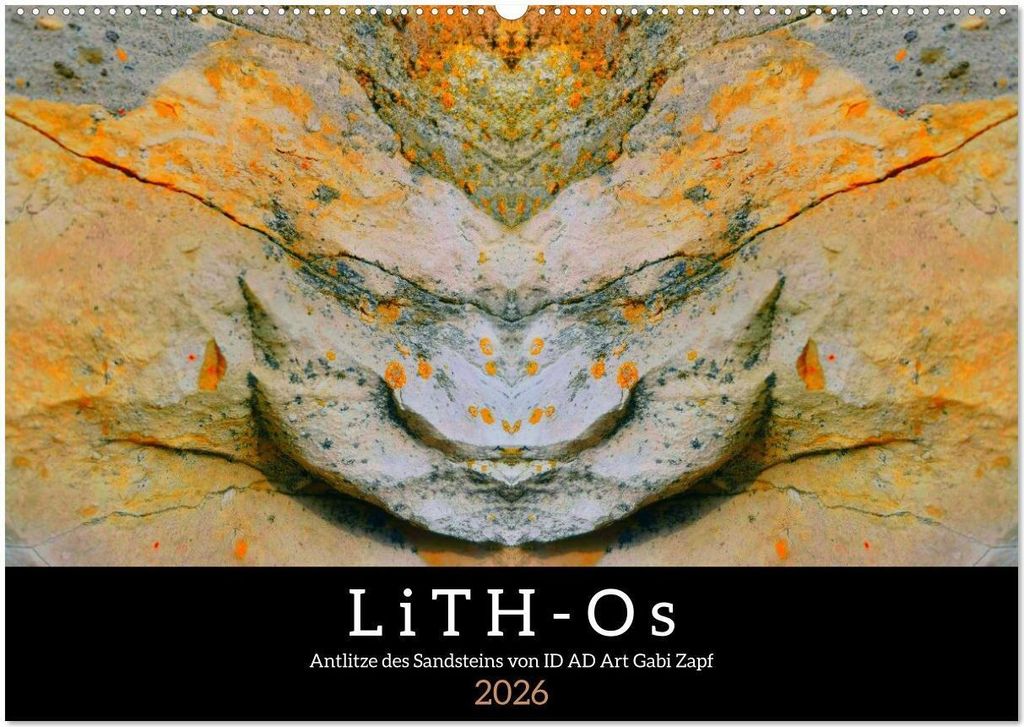 LiTH-Os Antlitze des Sandsteins von ID AD Art Gabi Zapf (Wandkalender 2026 DIN A2 quer), CALVENDO Monatskalender