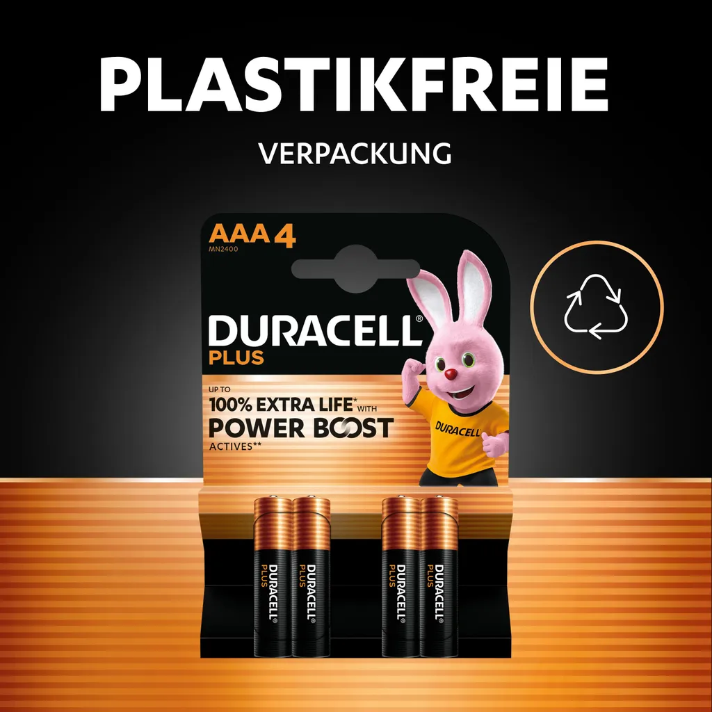 Piles AAA Duracell Plus Power Boost Active - Pack 48 Piles Haute Capacité