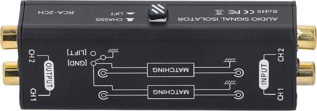 Filtre de signal audio anti-ronflement 2CH pour mixeur et conférence
