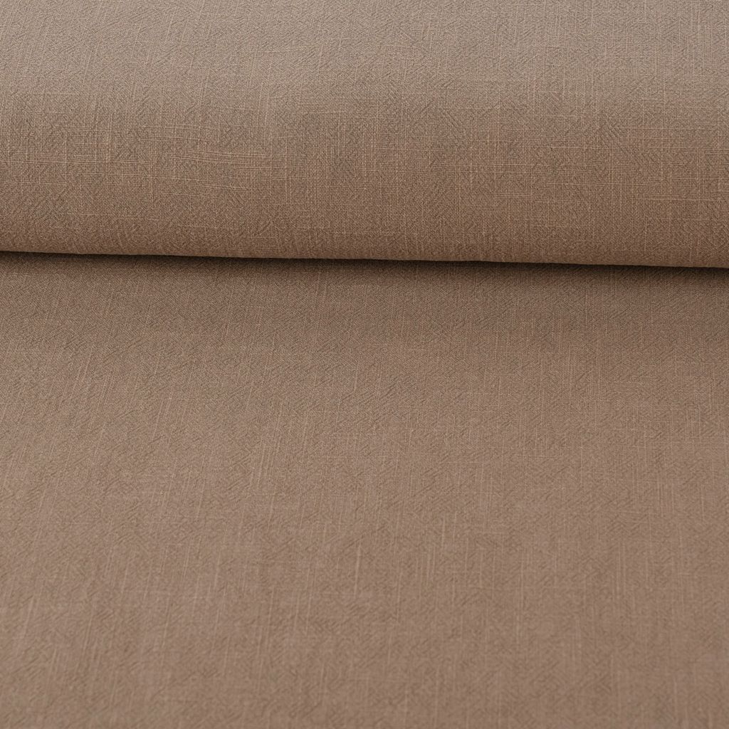 Leinenstoff Meterware mit Baumwolle in Taupe stone washed 140cm