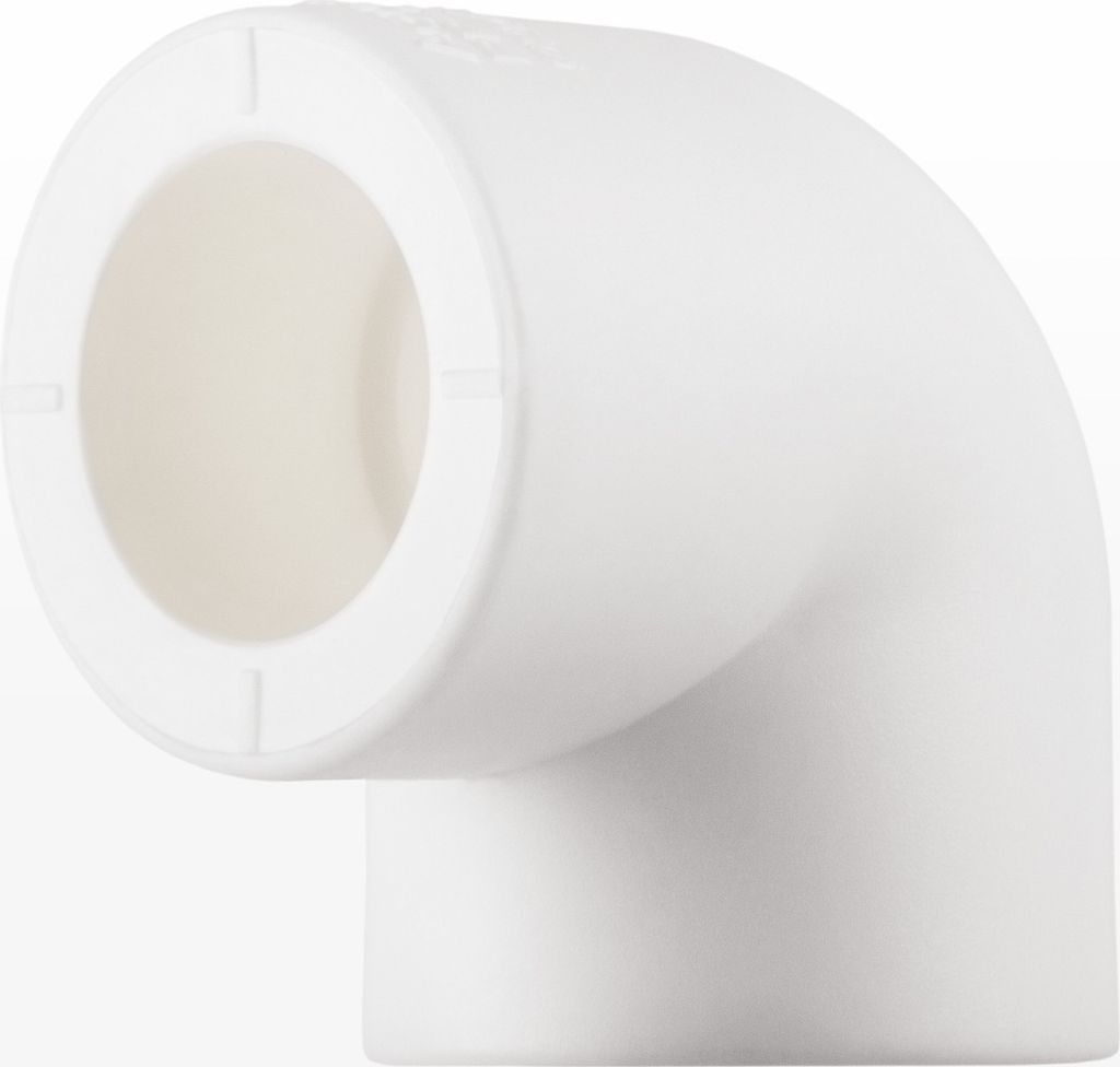 Ø 20mm, PPR Aqua Plus Winkel 90° in Weiß | Wasserrohr, Heizungsrohr Klimaleitung Fusiotherm