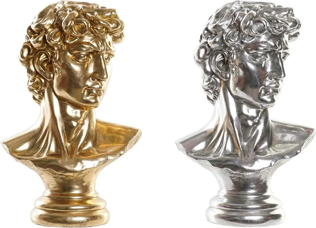Buste décoratif en argent et or 36 cm DKD Home Decor pour salon moderne