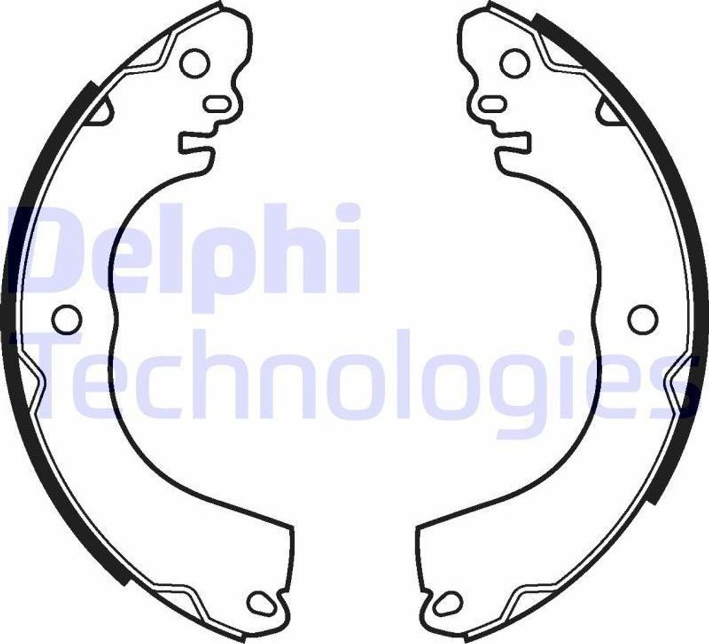 DELPHI Bremsbackensatz Trommelbremse Hinten für MITSUBISHI Mirage / Space Star Schrägheck (A0A) 203mm LS2111