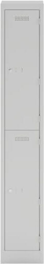 BISLEY Spind lichtgrau PL3050S2645, 2 Schließfächer 30,0 x 50,0 x 180,0 cm