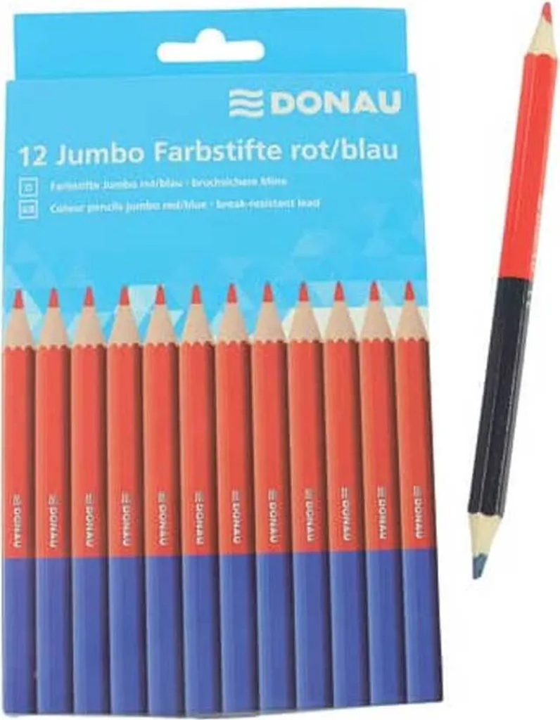 Matita Rosso Blu Jumbo DONAU 12pz: La Salvezza per i Compiti di Prima