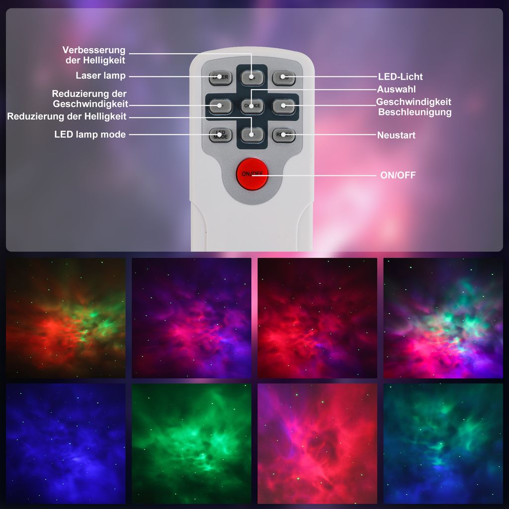Aurora projektor - Hviezdny projektor - Galaxy projektor - Obrázok produktu 6