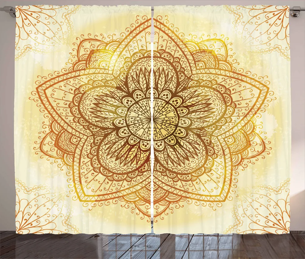 Tenda ABAKUHAUS 280x245 cm Mandala Rustico Marrone