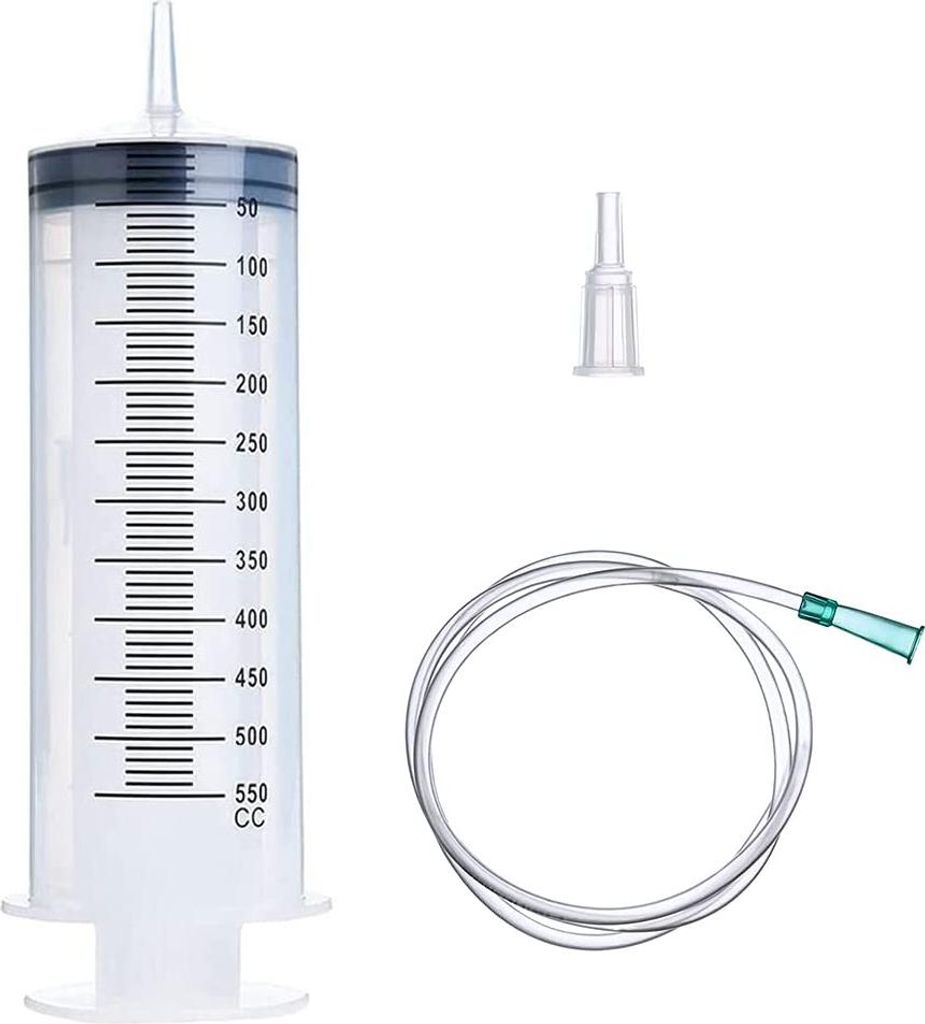 Große Spritze mit Schlauch, 550ml Industrielle Spritze, Plastikspritze, Plastikspritze Wiederverwendbare für Wissenschaftliche, Industrielle Labo...
