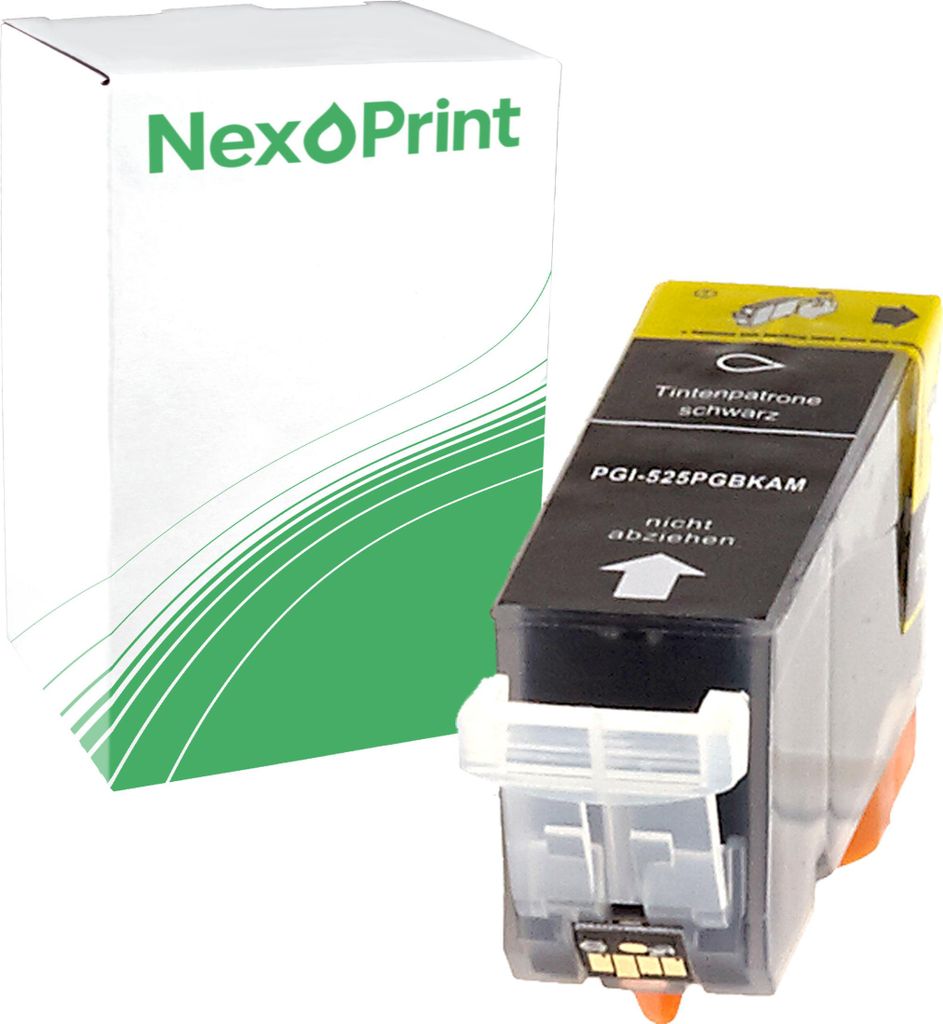 NexoPrint 4529B001 PGI-525PGBK schwarz Druckerpatronen kompatibel zu Canon Pixma MG 6250 Pixma MG 8150 Pixma MG 8240 ca. 311 Seiten