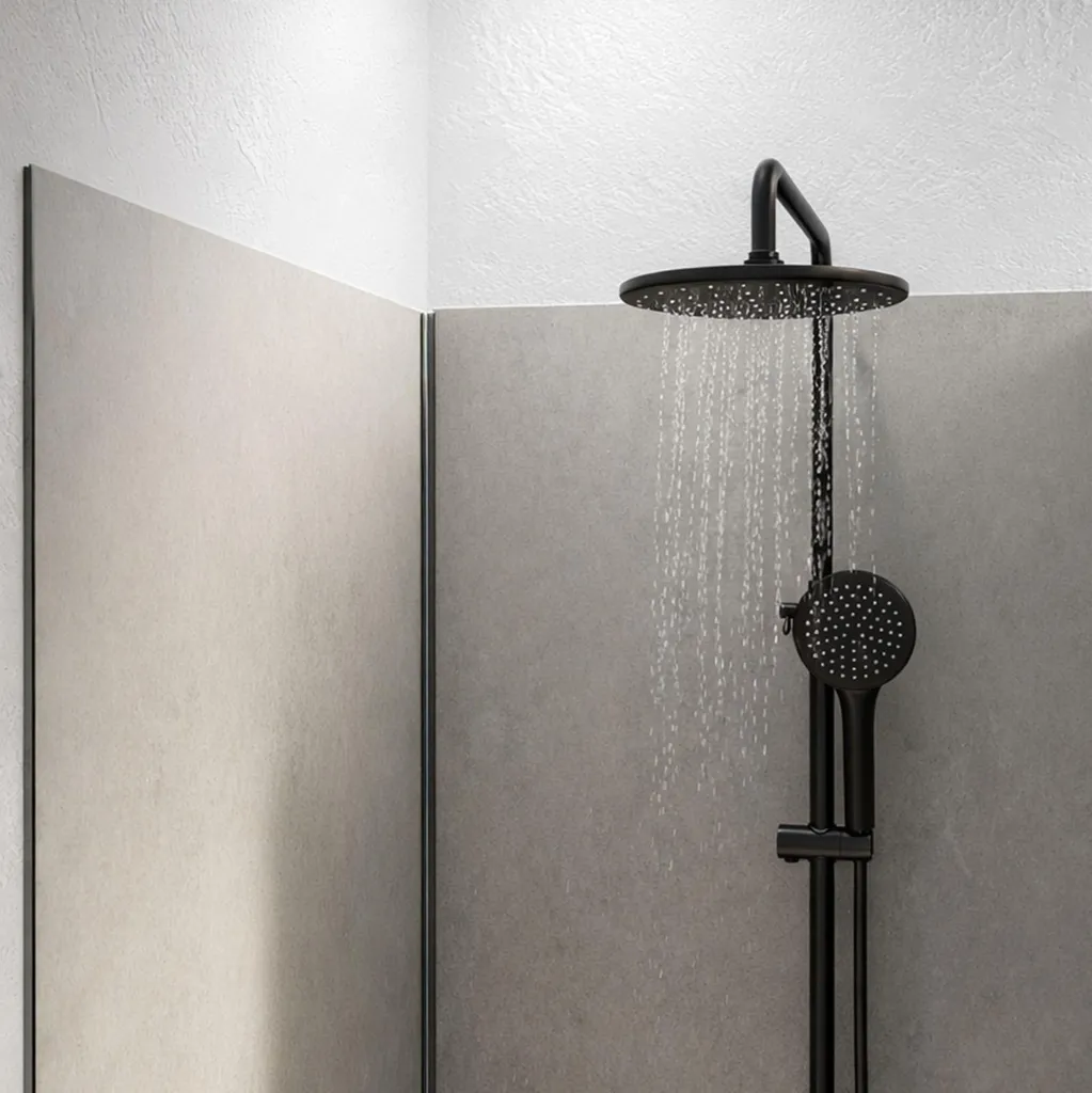 Rénovation Douche sans Carrelage : Pack 3 Panneaux Muraux Pierre Grise
