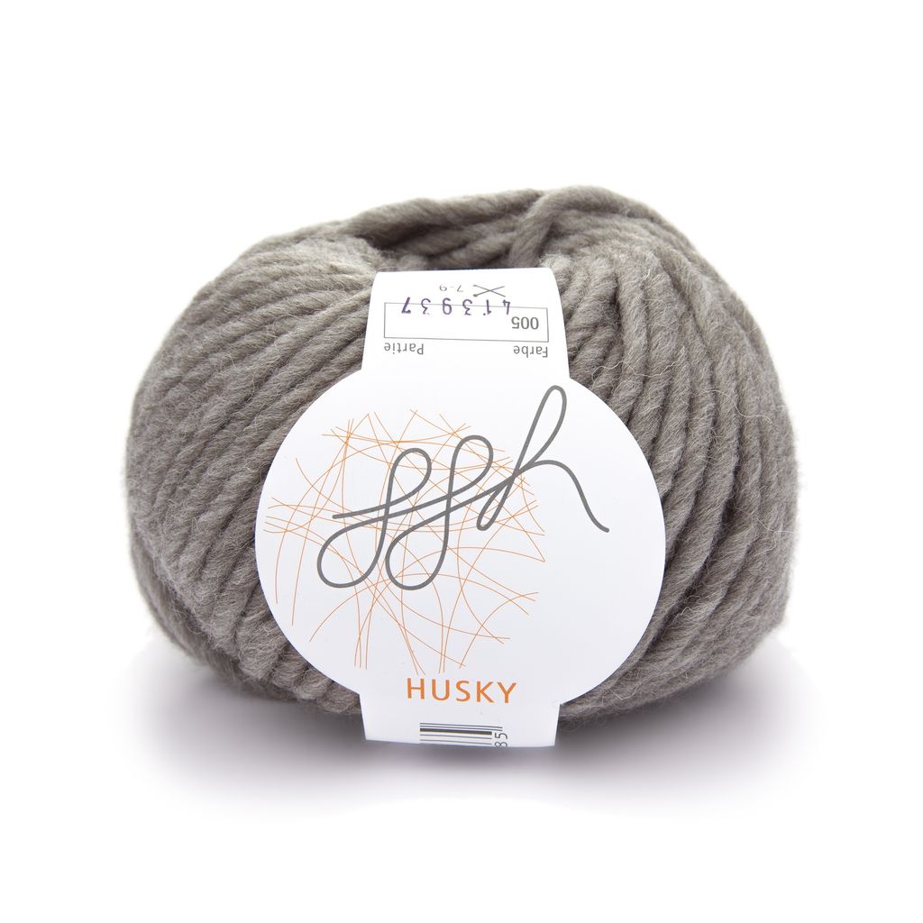 ggh Husky | dicke Wolle zum Stricken oder Häkeln Farbe: 005 - Feldstein
