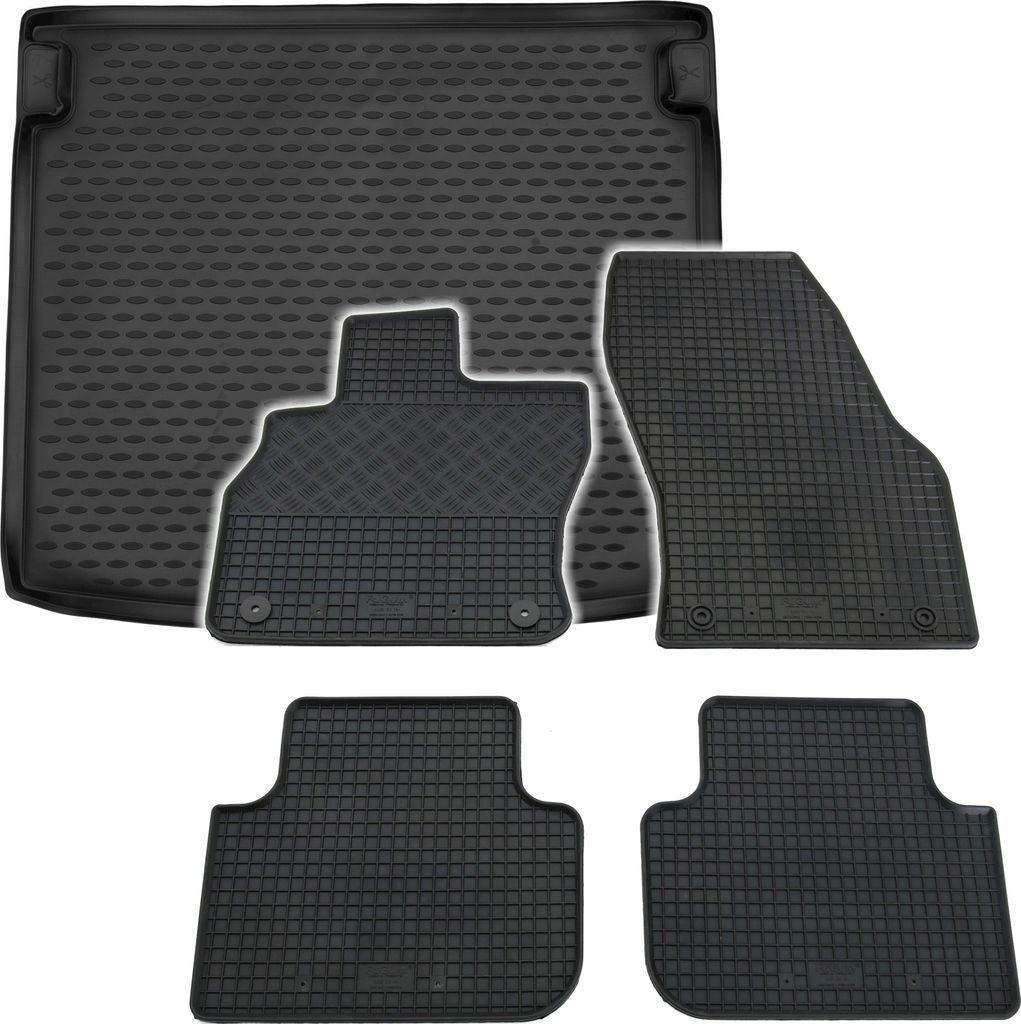 Gummi Kofferraumwanne + Fußmatten Set für Audi Q3 F3, Bj. 2018-