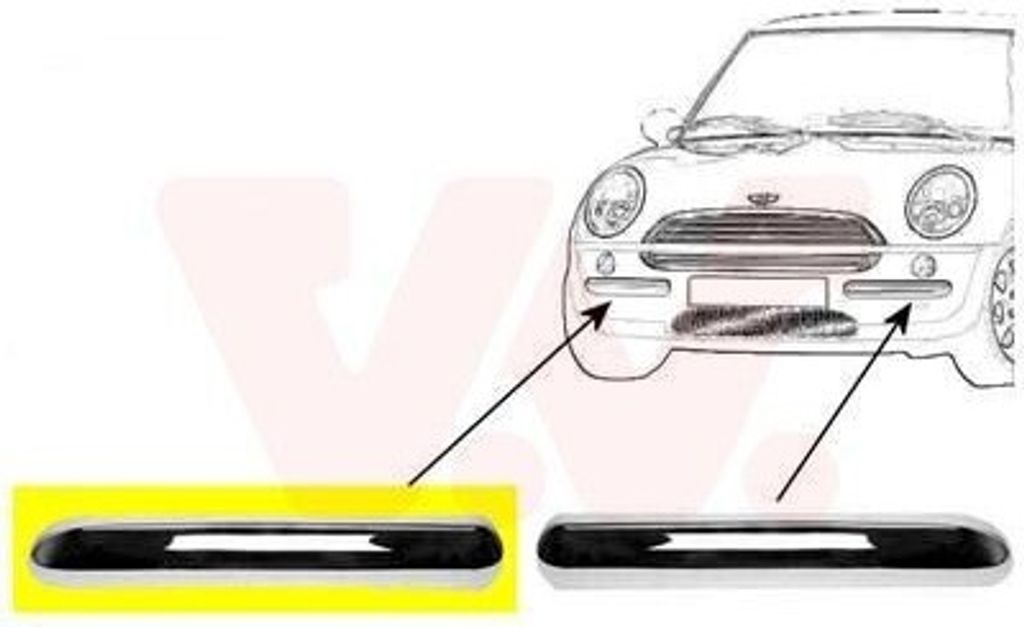 VAN WEZEL 0502584 - OE 5111 6800 142 Zierleiste, Stoßstange, vorne rechts für R50, R53