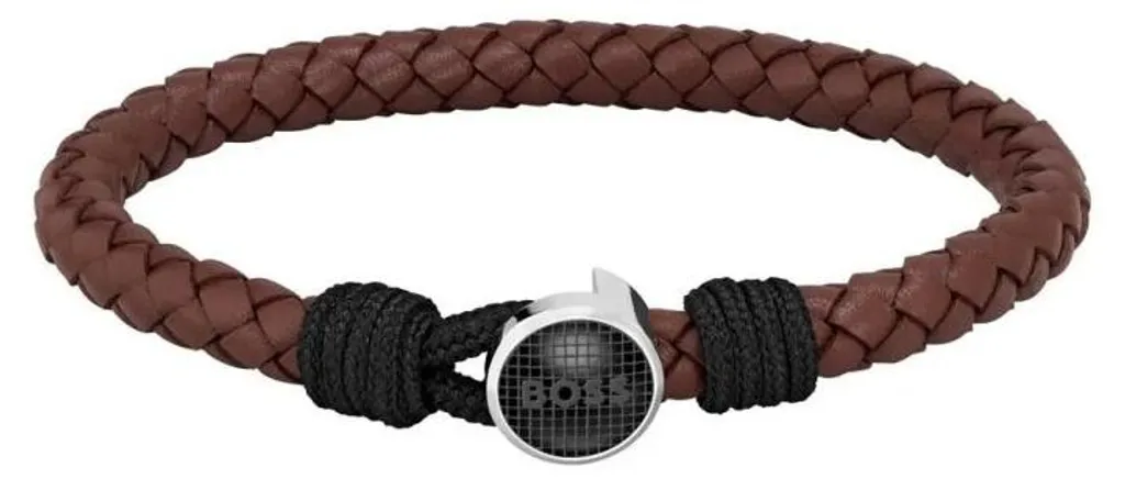 Bracelet cuir noir 17,5 cm Classic 1580467 avec fermoir acier robuste