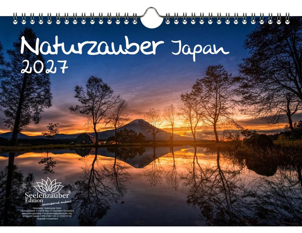 Naturzauber Japan DIN A4 Kalender für 2027 Landschaft Tokio Natur Reise Land Urlaub - Seelenzauber