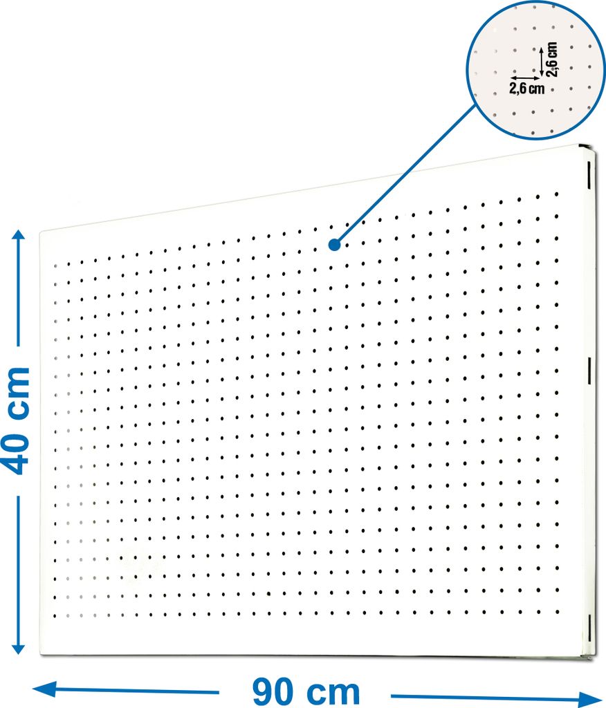 Perfurierter Painel PERFURIERTER PAINEL 900x400mm WEISS