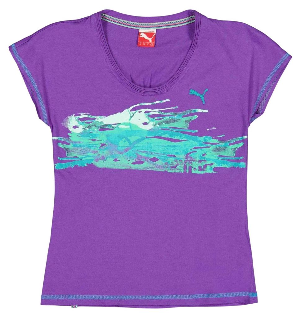 Puma - T-Shirt für Mädchen, Regulär GT18586 (116) (Violett)