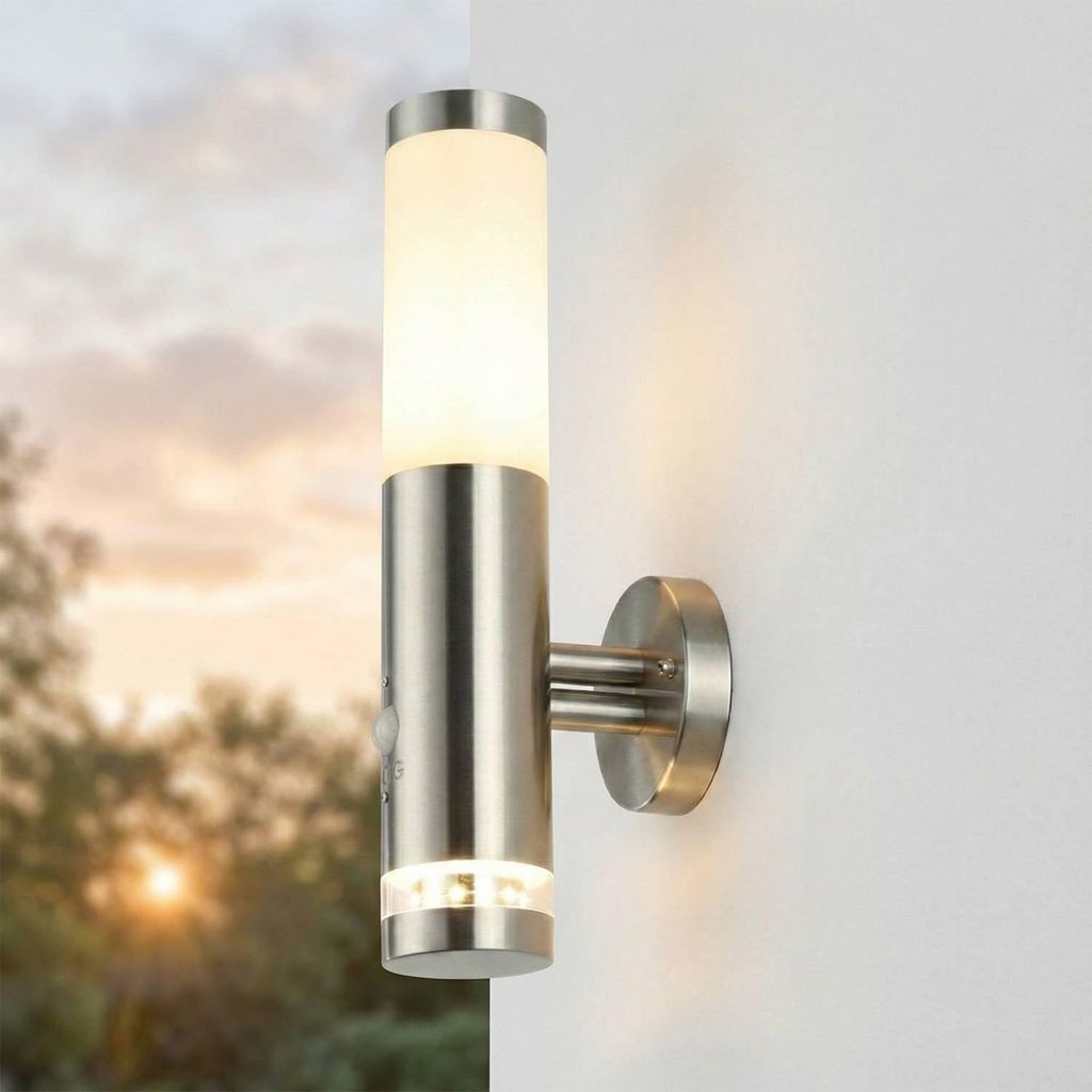 Außenwandleuchte mit Bewegungsmelder LED-Ring H: 34 cm Produktbild 