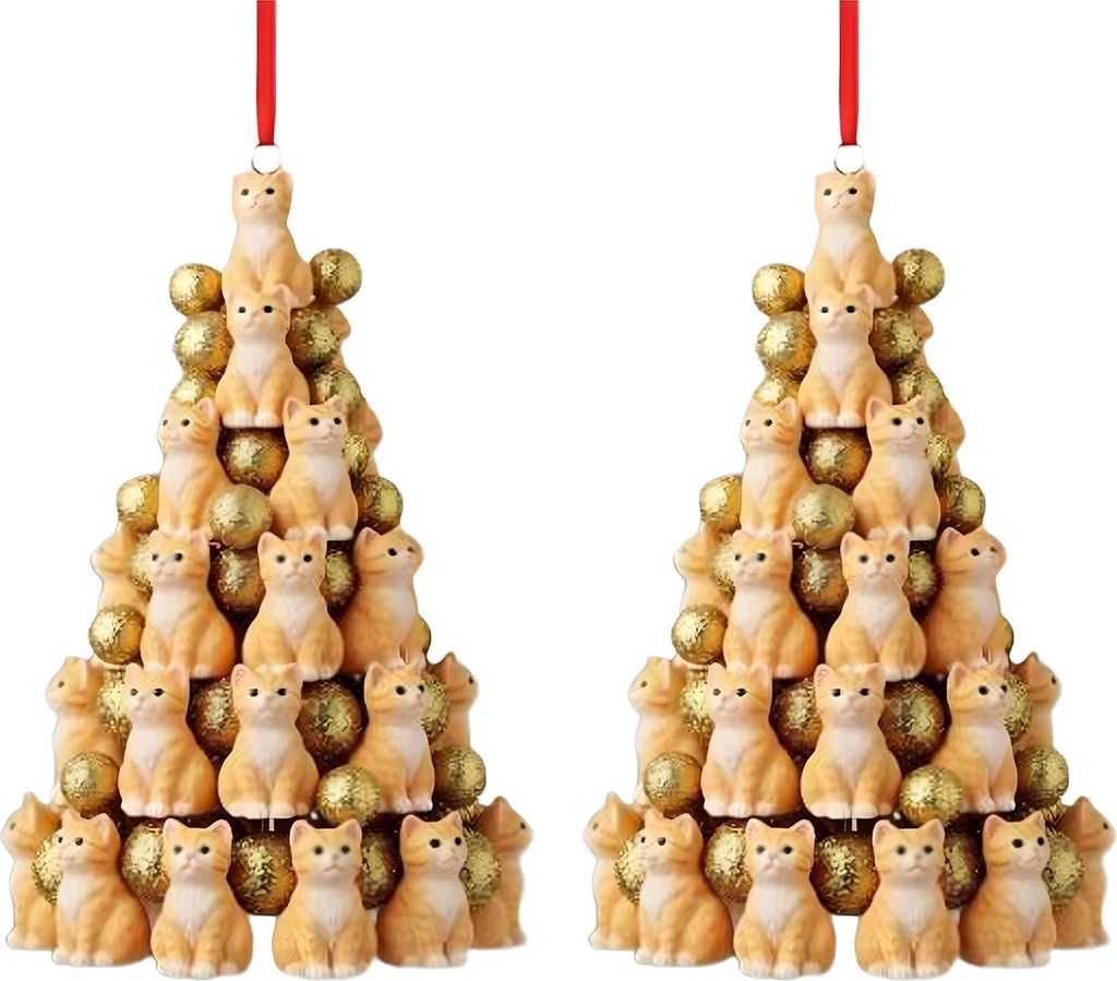 Stapelbarer Tieranhänger, Tier-Weihnachtsbaumanhänger, 2D-Acryl-Hängedekoration für Weihnachtsbaum, Rucksack, Schlüsselanhänger, Auto
