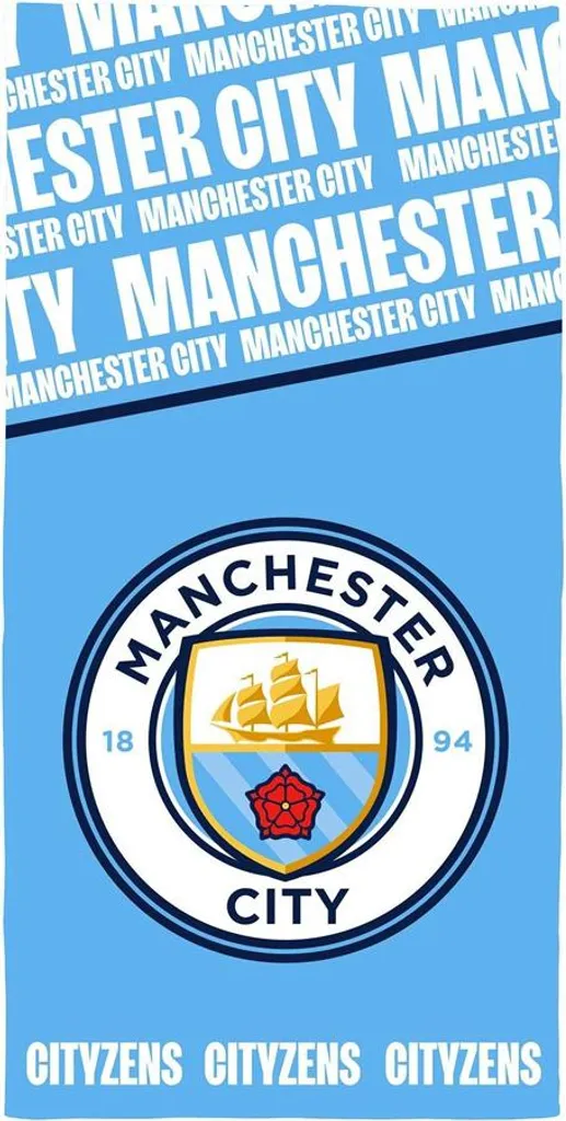 Serviette Cityzens Manchester City FC en Coton Doux TC421 - Taille Unique