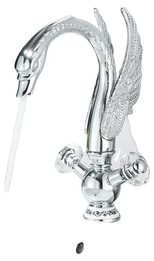 Robinet Mélangeur Salle de Bain de Style Moderne Chrome avec 2 Manettes