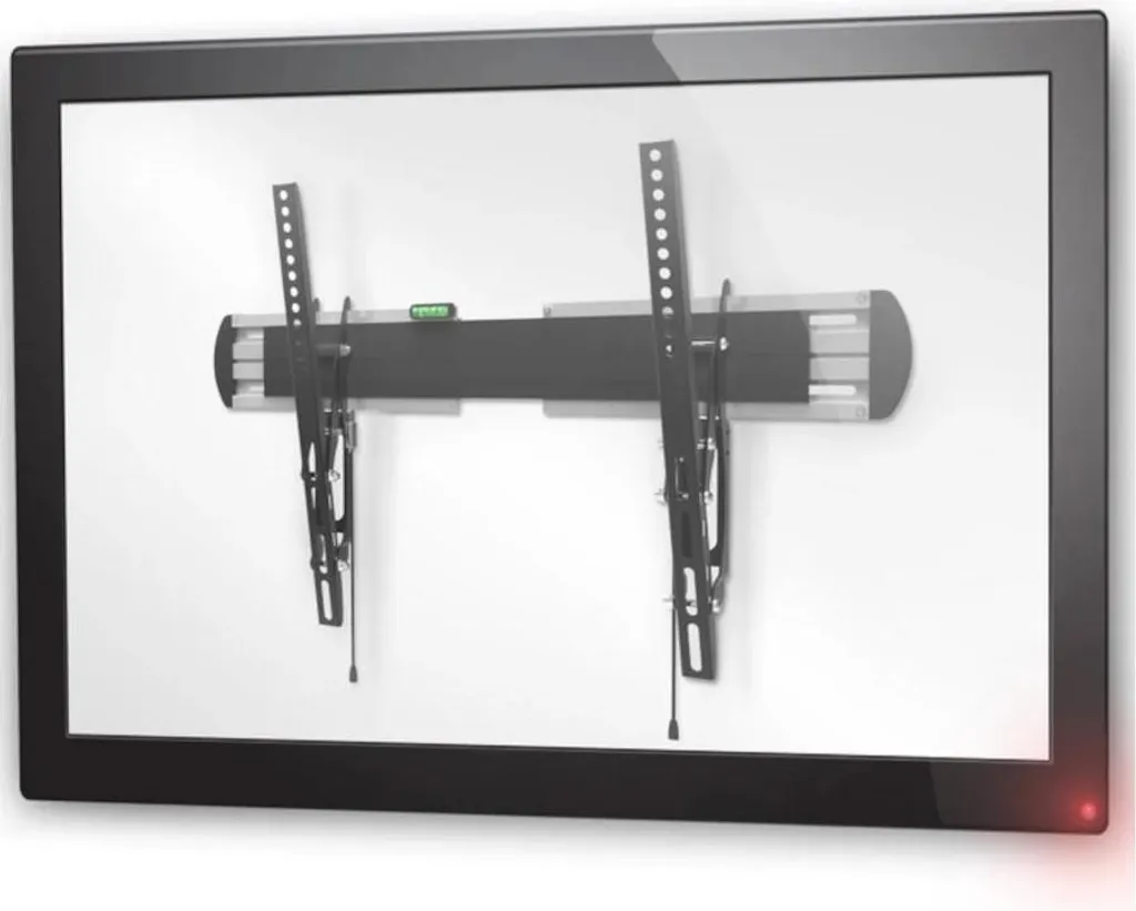 Cintre TV Argent 32-70" - Support mural inclinable en Aluminium robuste