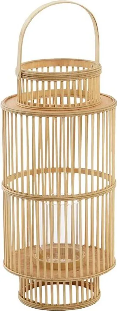 Bougeoir stable grand format cristal et bambou contre chute de bougies