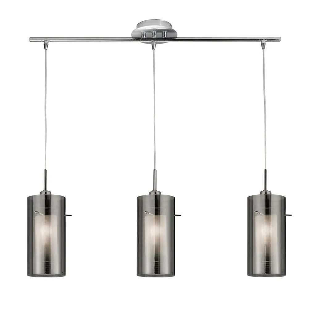 Suspension Plafonnier Cascade DUO 2 Chrome pour Salon et Salle à Manger