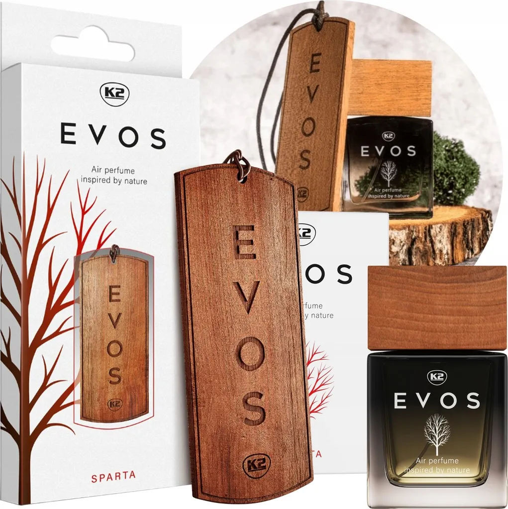 K2 Evos Sparta Set de diffuseurs pour voiture au parfum masculin