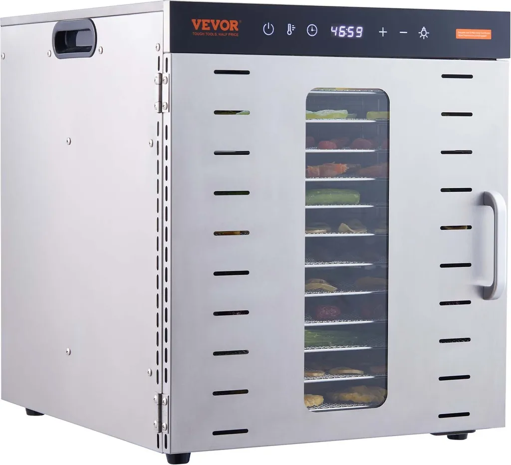 Déshydrateur Inox VEVOR 10 Plateaux : Stop au Gaspillage Alimentaire 1kW