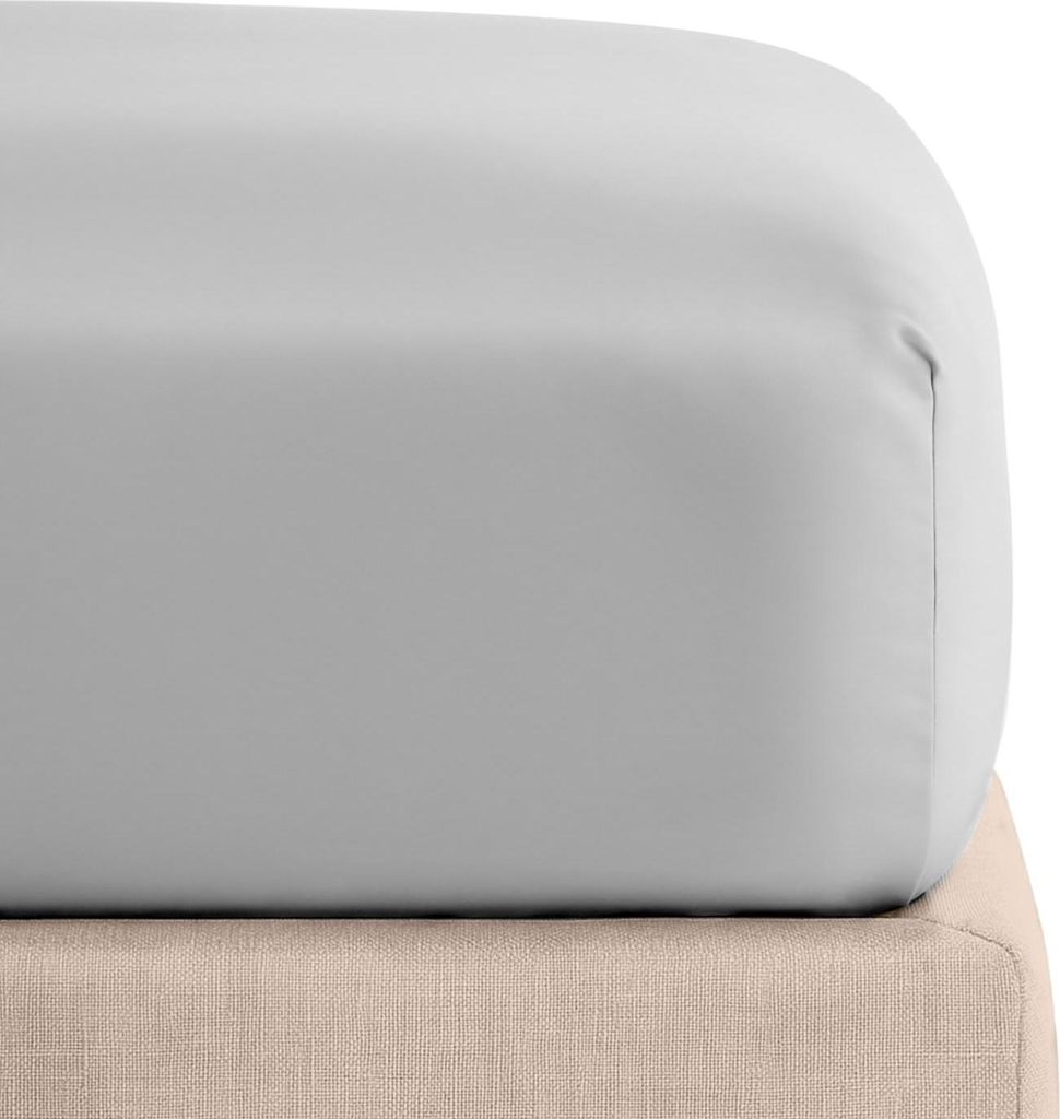 Baumwollsatin Spannbettlaken 160x200 cm in J. Grau -