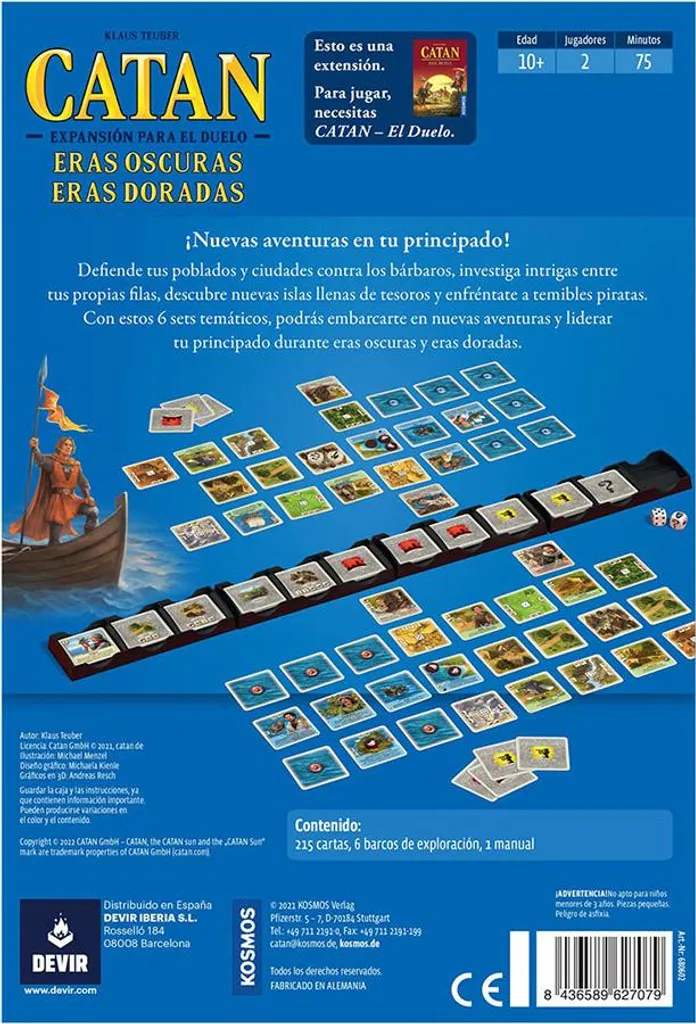 Catan Duel Jeu de Société Devir - Version de Cartes pour 2 Joueurs